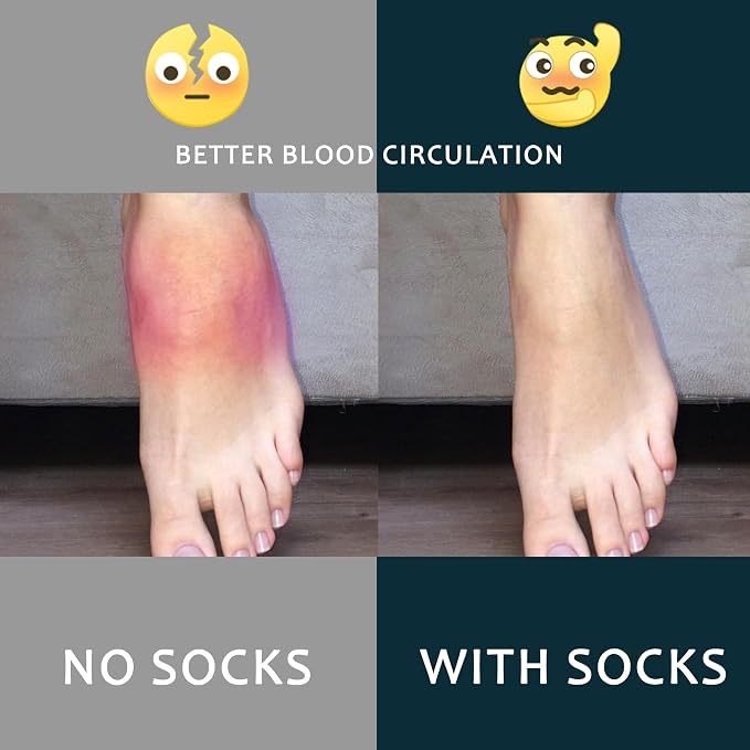 fenglaoda Compression Socks for Women Men Support Circulation 6 Pairs Socks For Nurse, Travel, Flight - Image 3
