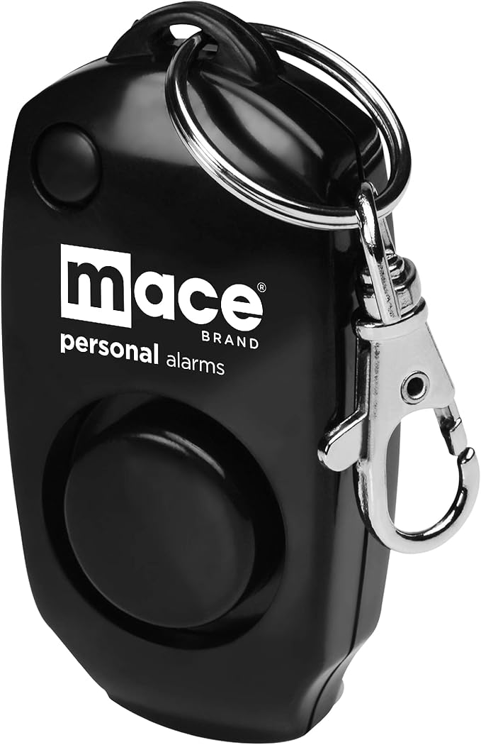 Mace Brand Personal Alarm with Bag or Key Ring Clip, Portable Alarm for Self-Defense that Emits Powerful 130dB, Available in Black, Pink, Blue, Green, Orange, Red, or Yellow by MaceSecurityInternational
