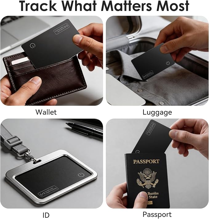 Wallet Tracker Card Compatible with Apple Find My iOS only | 0.07in Slim Wallet Finder, IP68 Waterproof, Tracking Card for Wallet, Luggage Tag, Passport & Purse, Wireless Rechargeable - Image 9