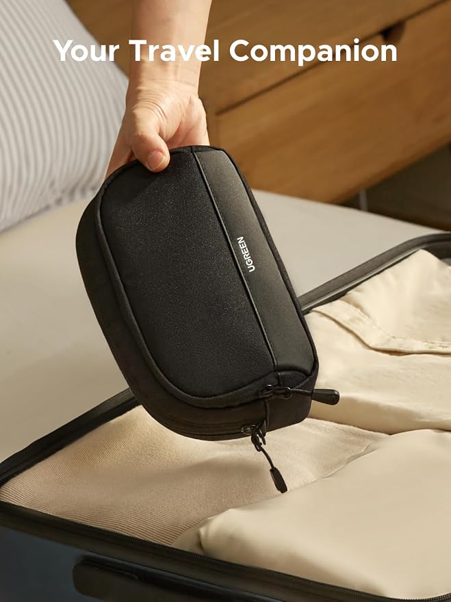 UGREEN Electronics Organizer Travel Case Bag Multifunctional Organizer Carrying Case for Cables, Cord, SD Card, Earbuds, Charger, USB Adapter, Electronic Accessories Medium Size - Image 5