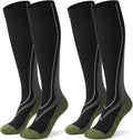 2 Pairs Compression Socks for Women & Men Knee High Nurse Pregnant Cute Medical Running Travel Athletic by Unknown