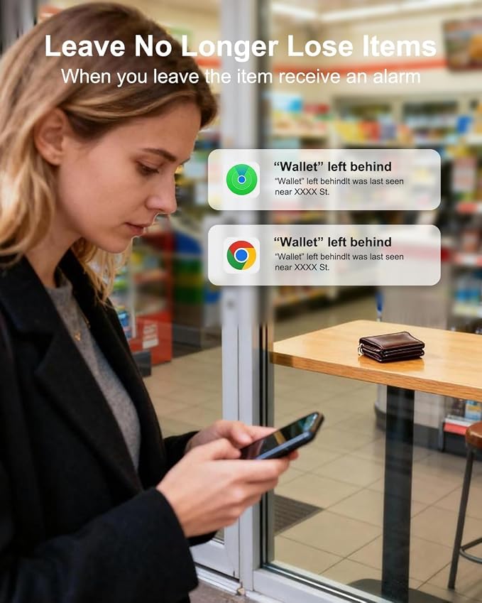 2 Pack Wallet Tracker Card (iOS and Android), 6-12 Years Battery Smart Card | Bluetooth Slim Tracing Card, Work with Apple Find My & Google Find Hub, Locator for Luggage, Passports, Keys, Backpack - Image 5