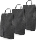 Shoe Bags for Travel - Set of 3 Pack Large Capacity Oxford Fabric Shoe Bags, Waterproof Thickened Portable Shoe Organizer bag with Sturdy Zipper(3Pack Grey) by LUNHAJIN