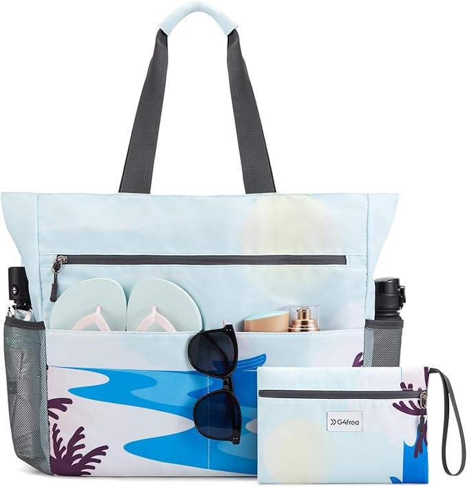 G4Free Beach Bag, Waterproof Sandproof Beach Tote Bag, Large Capacity Foldable for Women - Image 7