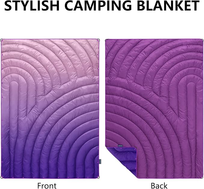 Camping Blanket - Puffy, Lightweight, Packable Outdoor Blanket for Traveling, Stadium, Hiking, Picnics - Image 2