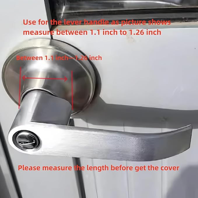 Keyed Door Handle Lockout Device Cover with Code to Disable Access to Keyhole Combination Lock for Bedroom from Outside Only Fits Handle Lock with Long Connecting Shaft Please Measure Before Order - Image 2