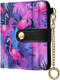 Pink Flamingo Women's Wallets RFID Blocking,Credit Card Holder Bifold Wallet,Slim Card Cases,PU Leather Travel Wallet for men Girls by visesunny