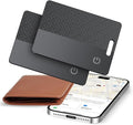 Ultra-Thin Wallet Tracker Card(iOS Only), Bluetooth Tracker Smart Card for Apple Find My iPhone Wallet GPS Tracker, Supports Wireless Charging, 10 Years Battery for Luggage, Wallets, Classic Black by FAMOO