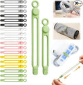 30 Pcs Silicone Cable Ties, Reusable Data Cable Organizer Wire Organizers for Office, Multipurpose Elastic Cord Wraps Cable Management for Charging Cord,Appliances,Home,Office,Kitchen,School,Travel | High Elastic, Multipurpose, Cable Management for Cha... by AWROSE