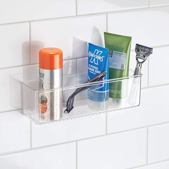 iDesign Adhesive Organizer Bin, Clear | Damage-Free Hanging, For Kitchen, Bathroom, or Office - Image 5
