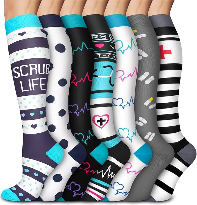 Aoliks Medical Compression Socks for Women & Men, Support Knee High Socks for Running,Nurses,Travel by Aoliks