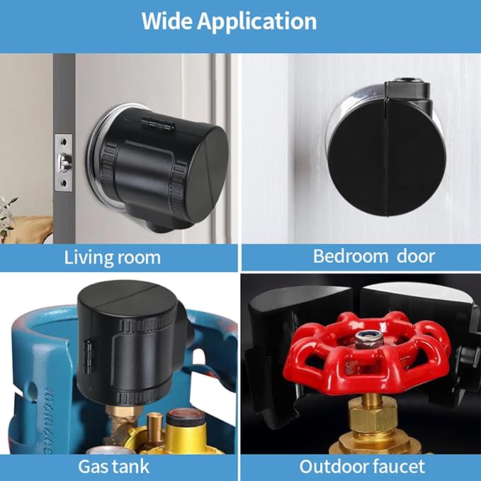 Child Proof Door Knob Cover Lock for Dementia Elderly Safety - Universal ABS Plastic Lock-Out Device for Bedroom, Bathroom, Gas Valve & Outdoor Faucets (Fits Most Circular Knobs)-2 Pack - Image 6