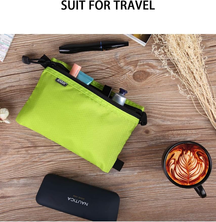 GOX Small Toiletry Bag for Men Bulk Cosmetic Bag Dopp Kit Carry On Zipper Pouch Organization Nylon Small Packing Sack Water Repellent - Image 2