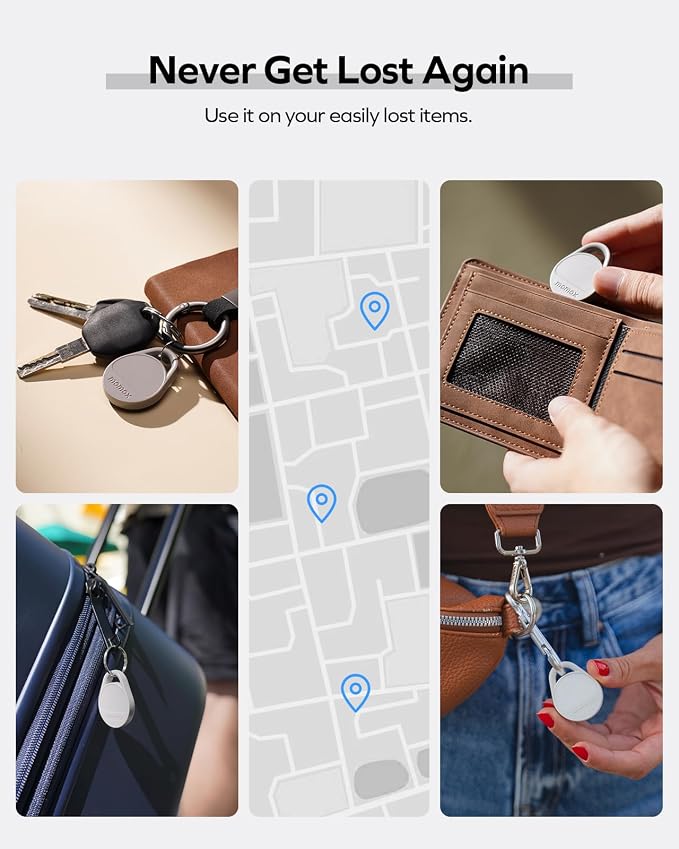 Momax Tracker Tag Universal - Key Finder Works with Both Android & iOS Find My, Smart Bluetooth Air Tracking Device, Replaceable Battery, DIY Stickers, Item Locator for Wallets, Luggage, Suitcases - Image 3