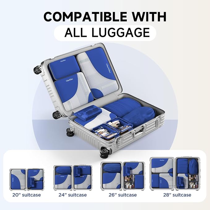 OlarHike 11 Set Packing Cubes for Travel, Gifts for Women Mom,Anti-Tearing Suitcase Organizer with Over 1000 pcs Mesh Holes,Vacation Essentials & Accessories for Cruise Ship - Image 9