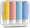 Silevoler Travel Bottles for Toiletries, TSA-Approved Travel Size Container | Woven Pattern BPA Free Silicone Leak Proof Refillable Liqus Shampoo And Conditioner Essentials Toiletry Bottles(Bright) by Silevoler