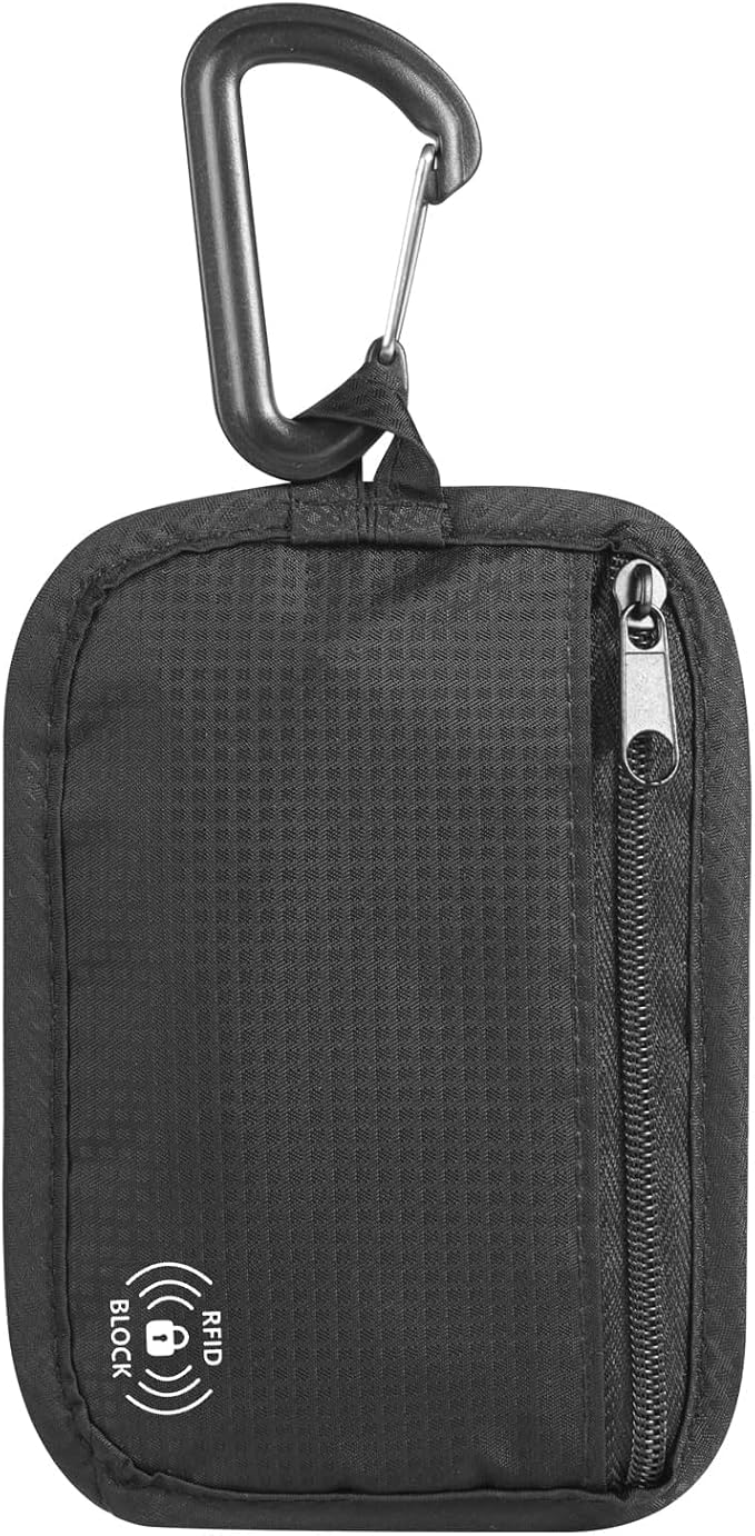 KOSMCCO RFID Blocking Clip Stash Pouch, Hidden Travel Wallet, Black | Minimalist, Hidden Travel Wallet for Cards & Cash, Slim Pickpocket-Proof Design, Everyday Carry by KosmccoCo