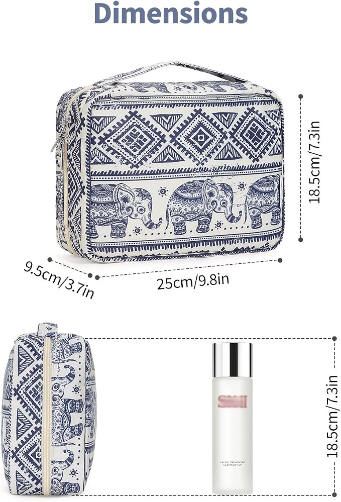Narwey Small Hanging Travel Toiletry Bag for Women, Travel Bag for Toiletries, Makeup Bag Organizer Cosmetic Bags Make Up Bags for Girls - Image 4