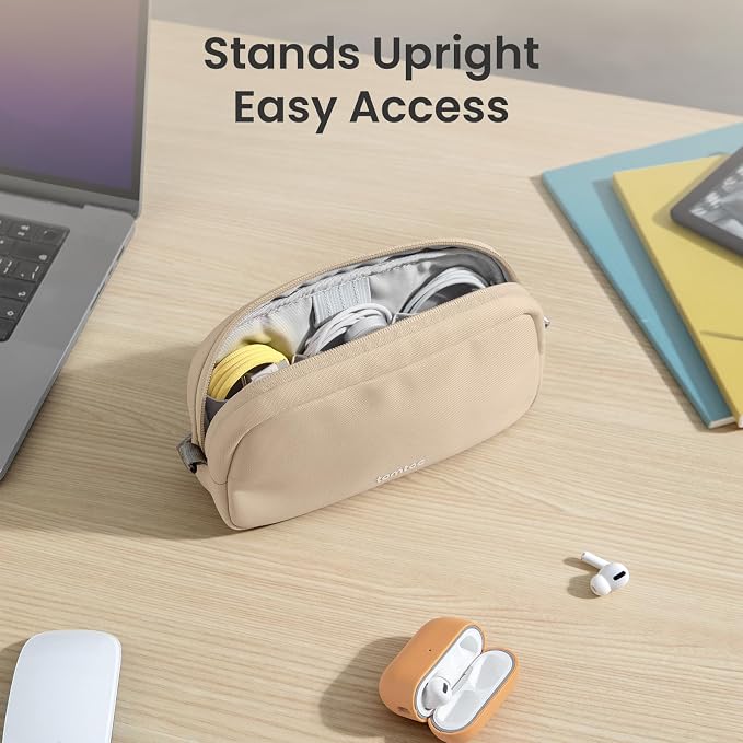 tomtoc Electronics Organizer Travel Case, Cable Organizer for Essentials | Water Resistant Tech Pouch Accessories Travel Bag Carry Storage for Cord, Phone, Cables, Airpods, USB Drive, Daily Items - Image 3