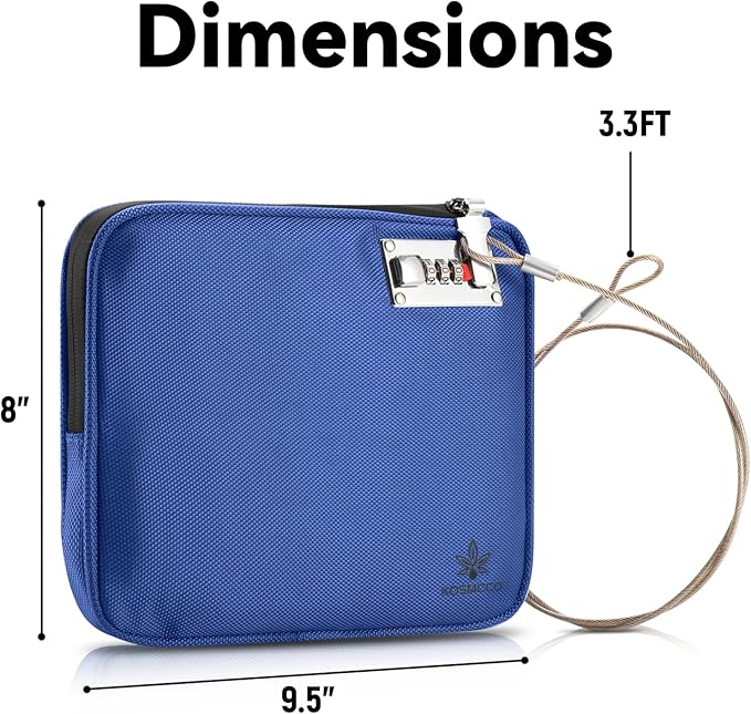 KOSMCCO Anti Theft Beach Locking Bag, Portable Travel Safe, Blue | Lockable Design, Holds Phone Wallet and Keys, Compact and Durable, Ideal for Beach Pool and Vacation - Image 6