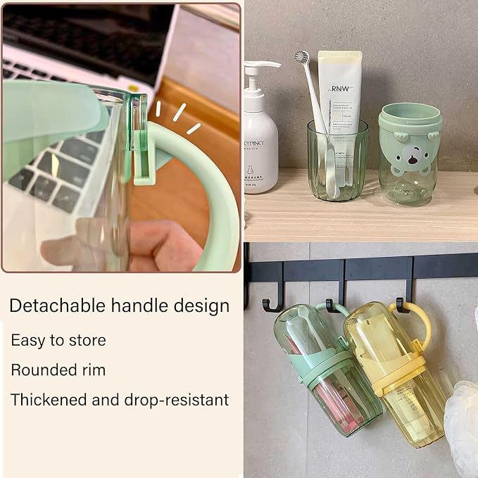 Cute Toothbrush Travel Case for Kids with Detachable Handle, Portable Cute Toothbrush Holder, Multifuction Toothbrushes Toothpaste Storage Box for Camping Travel or Home Use (Green) - Image 4