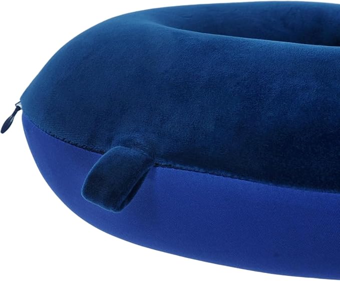 Travel Neck Pillow, Top Memory Foam Pillow for Head Support, Ideal for Airplanes, Cars, and Home Recliners, Adjustable and Soft (Blue) - Image 9