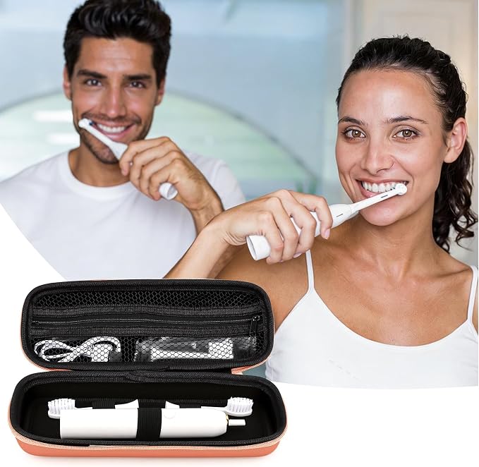 Hooqict Toothbrush Travel Case for Oral-B/Oral-B Pro/iO Electric Travel Toothbrush Case Holder with Mesh Pocket Cover Protection for Traveling, Camping, School, Business - Image 4