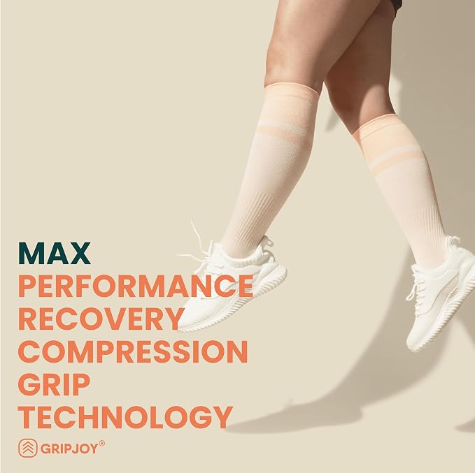Compression Socks with Grips, 15-20mmHg, Support & Stability for Circulation, Travel, Pregnancy, Nurses - Image 5