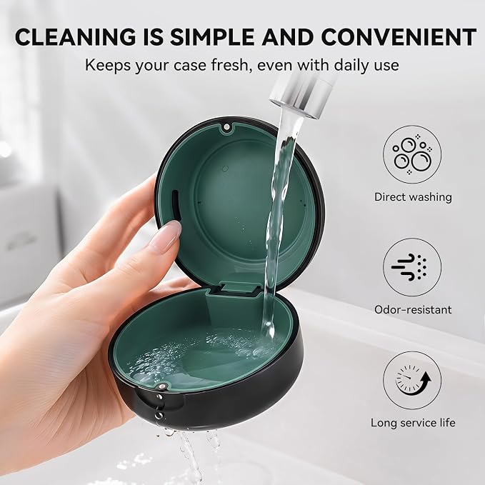 Portable Vent Denture Bath Case, Soft Buffer Holder for Travel False Teeth | Safe material, removable silicone pad for hygienic use, multi-scene use, pocket fit for home, journeys & daily oral storage - Image 7