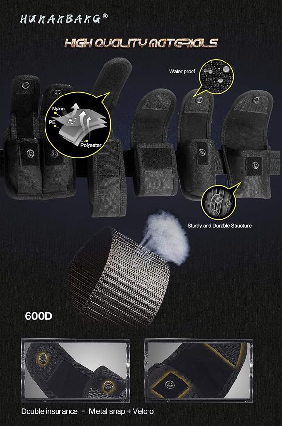 10 in 1 Duty Belt Black Law Enforcement Tactical Equipment System Set 10 pcs - Image 7