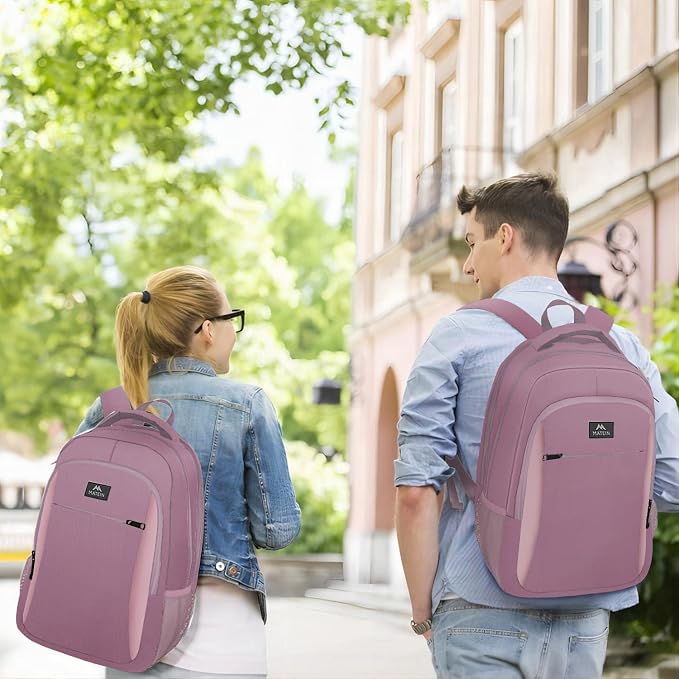 MATEIN Dark Purple Personal Item Backpack, Underseat 15.6 Inch Laptop Bag | Water Resistant Sturdy, Slim Daypack for College, Luggage Strap, Anti Theft, Gifts for Women, Dark Purple - Image 9