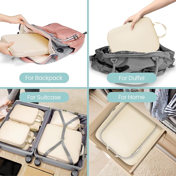 Cambond Compression Packing Cubes for Travel - Luggage Suitcase Organizer | Compression Zip Design for Space-saving, Expandable, Lightweight, Keep Clothes Sorted, Luggage Space Tidy, Carry on Pack Fast - Image 8