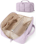 BAGSMART Spacious Travel Makeup Bag, Water-Resistant Toiletry Organizer | Holds more than expected opens flat to see all makeup roomy lightweight water-resistant dual zippers for travel daily use by BAGSMART