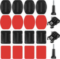 18 Set Helmet Adhesive Sticky Mount, Compatible with GoPro Hero 10/9/8/7, Fusion, 6/5/4, Session, Action Camera by Fulushouxi
