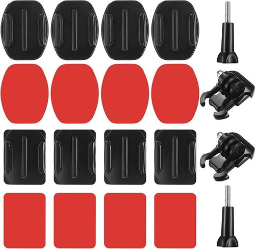 18 Set Helmet Adhesive Sticky Mount, Compatible with GoPro Hero 10/9/8/7, Fusion, 6/5/4, Session, Action Camera by Fulushouxi