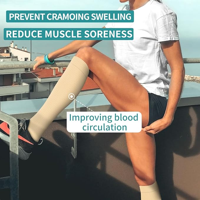 Compression Socks for Women & Men Circulation(6 pairs)-Graduated Supports Socks for Running, Athletic Sports - Image 5