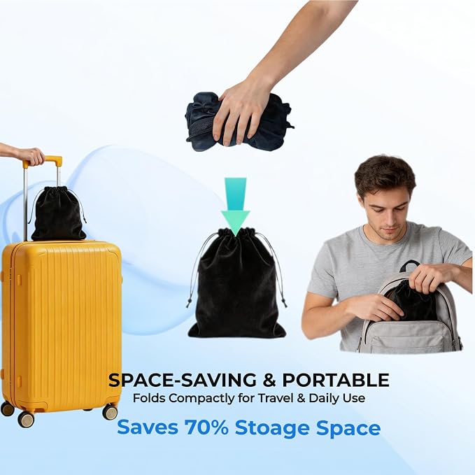 Inflatable Airplane Seat Cushion No Pump for Long Flights Travel | Pressure-relieving inflatable seat cushion, press-inflate, foldable portable for long flights, office and car use - Image 3