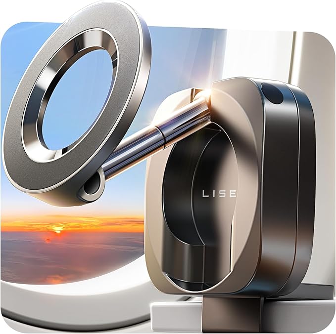 LISEN Airplane Travel Essentials for Flying Airplane Phone Holder for Desk | Phone Stand Hands Free MagSafe Travel Accessories Flying Long Flight Essentials Airplane Gadgets Gifts for Men by Lisen