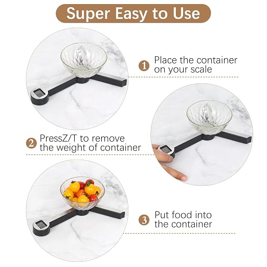 Folding Food Scale, Digital Kitchen Scale, Portable Food Scale Travel Scale for Food, Collapsible Mini Pocket Scale Grams and Ounces, Ideal for Diet Calorie Control Compact Kitchen (Silver/Black) - Image 6