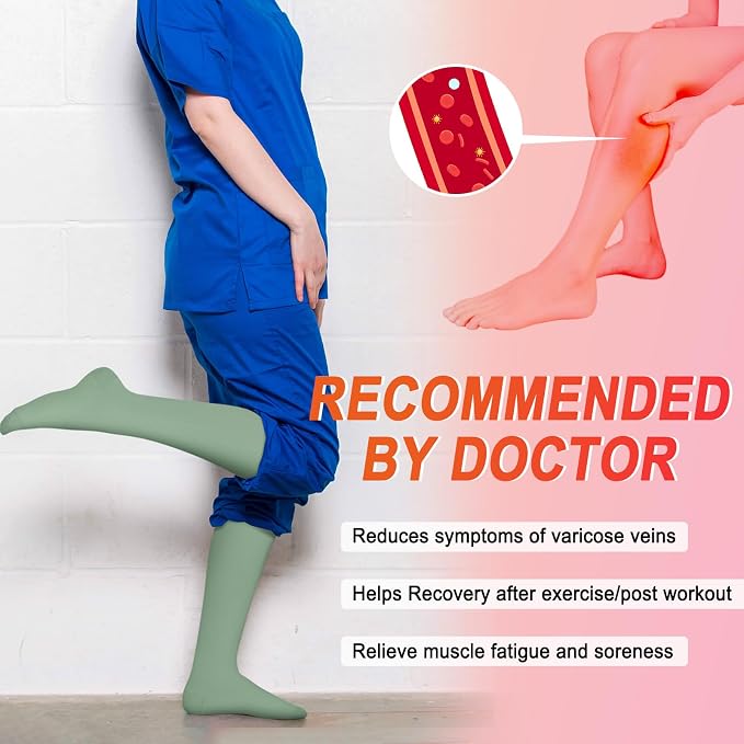 4 Pairs Compression Socks for Women Circulation-Best Support for Nurses,Running,Athletic,Travel - Image 2