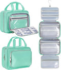 Travel Hanging Toiletry Bag for Women - Waterproof Cosmetic Organizer with Clear Window, Lightweight Bathroom Bags for Essentials, Makeup, Shampoo, Toiletries Green,Large by Chakipee
