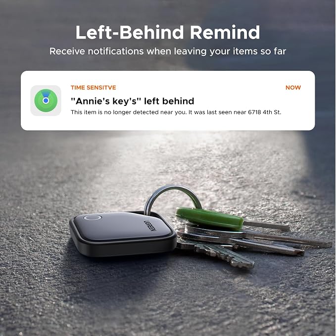 UGREEN FineTrack Air Tracker Tags(iOS Only) | 2-Year Replaceable Battery Bluetooth Tracker Compatible with Apple Find My, Item Finder for Keys, Luggage, Wallet - Image 5