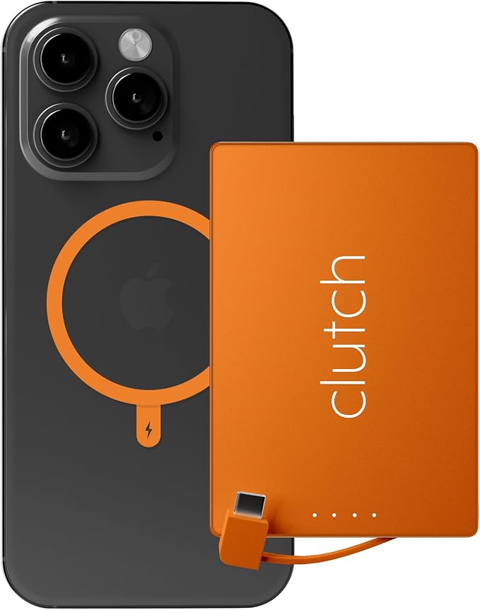 Clutch - Pro USB-C Portable Charger - Compatible with iPhone 15, 16, 17 & Android Devices - Power Bank Magnetic Battery - TSA Travel Approved - USB Rechargeable - Built-in Cable - 5000 mAh - 3.7oz - Image 4