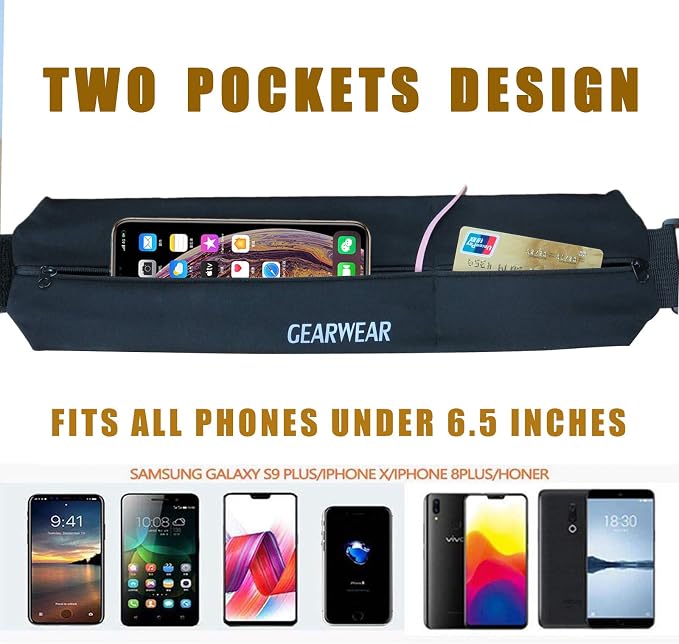 Running Belt | Runner Fanny Pack for Women and Men | Adjustble Waist Band Pack for Storage Phone - Image 5