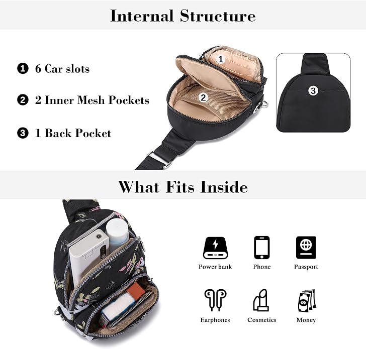 NEICOA Small Anti Theft Crossbody Bags for Women Lightweight RFID Sling Bag | Nylon Travel Purse for Daily Casual Use - Image 6