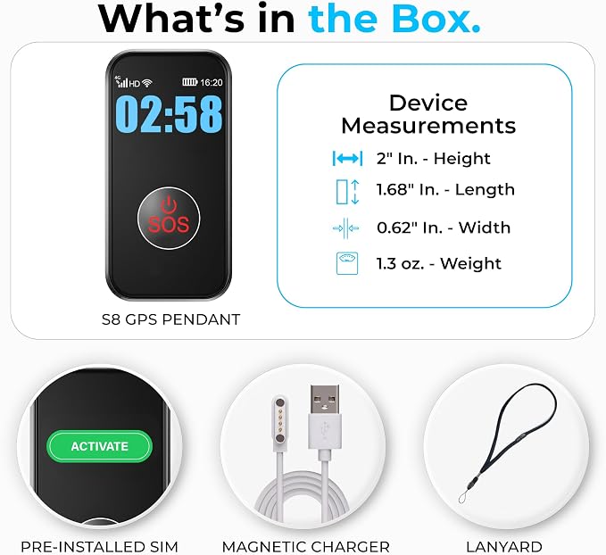 Medical Alert Pendant for Seniors — Alerts Go Direct to Family, No Call Center | Auto Fall Detection, GPS Tracking, 2-Way Calling, No Contract, Waterproof Necklace - Image 9