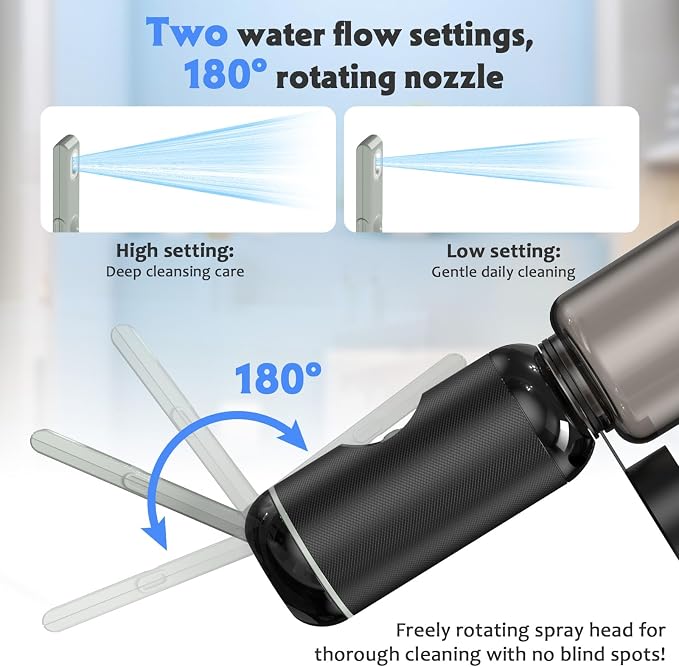 Portable Bidet for Travel,Rechargeable Waterproof Sprayer,Black-storage Set | Portable Rechargeable Travel Bidet Sprayer Fits Various Water Bottles, Waterproof High Pressure Handheld for Personal Hygiene - Image 3