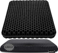 Gel Seat Cushion, Large Gel Cushion Breathable Honeycomb Chair Pads Gel Cushion with Non-Slip Cover for Home Office Chair Car Seat Wheelchair Absorbs Body Pressure Points, As Seen on TV (Black) by Helishy