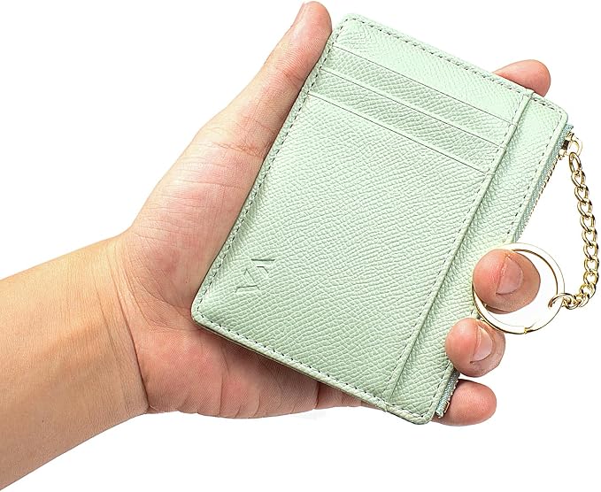 Valentoria Slim RFID Blocking Card Holder Small Pocket Wallet Keychian Zipper Coin Purse Mini Cash & Coin & Cards Case for Women Men | Slim - Image 9