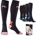 POWERLIX Compression Socks for Women & Men (Pair) for Neuropathy Swelling Pain Relief 20-30 mmHg Medical Knee-high Stockings by POWERLIX